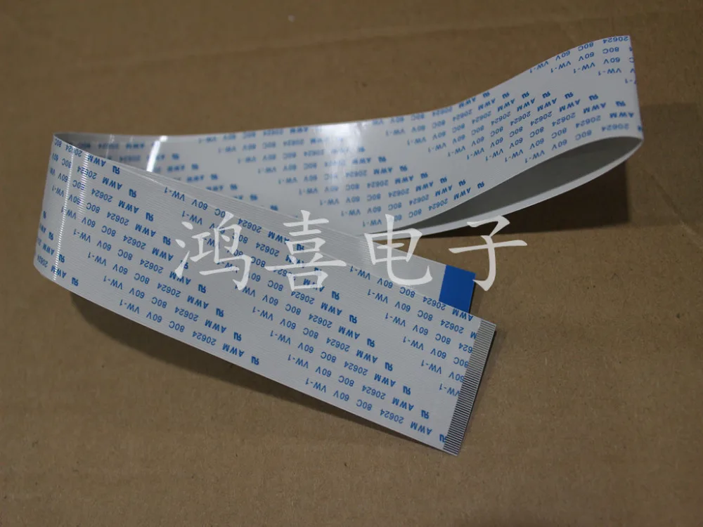 AWM 20624 80C 60V 리본 케이블, 0.5mm 피치, 60 핀, 400mm, 500mm, 600mm, 전방 FFC FPC, 유연한 플랫..