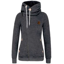 Fashion Solid Women Hoodies Sweatshirts Spring Autumn Hoodies Women Zipper Design Thicken Women Sweat Shirt Pullover Hoodie Z10