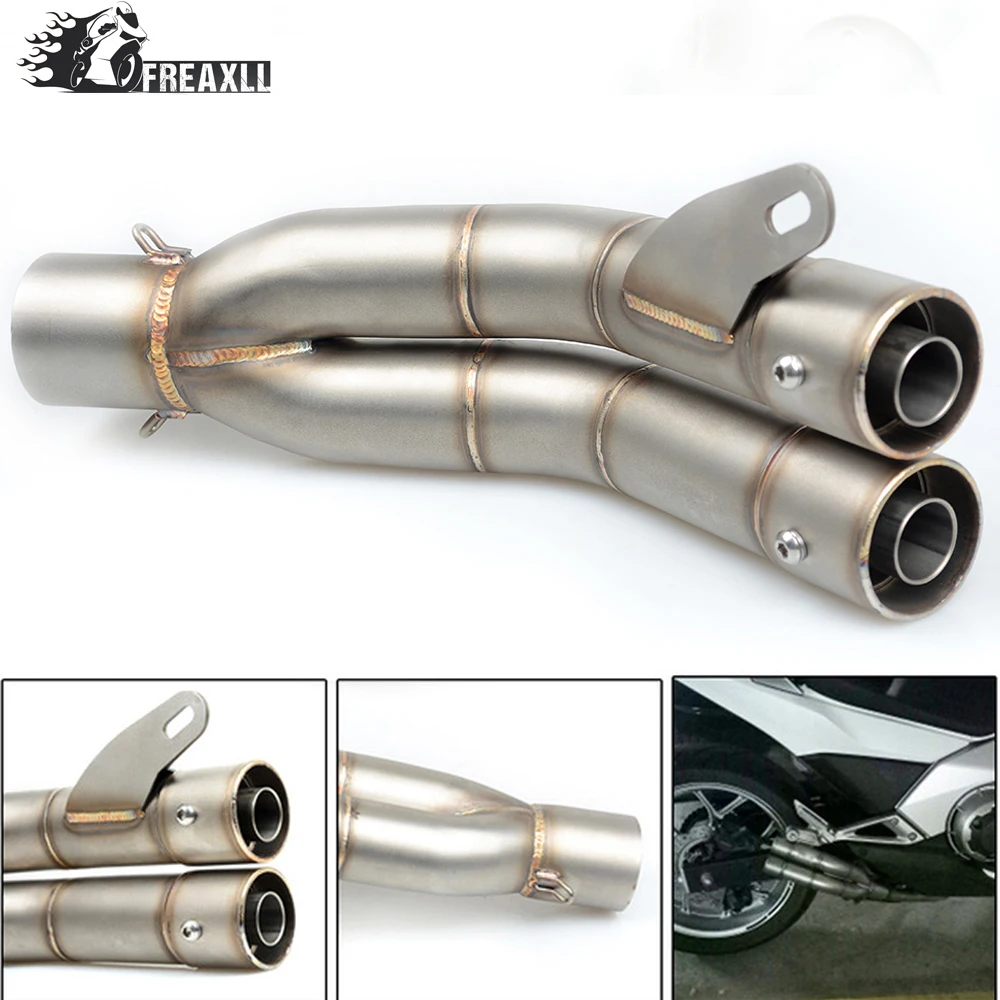 

36-51MM Universal Motorcycle Double Exhaust Muffler Pipe escape moto For Ducati 848 1098 S Hypermotard SP 1100 S Monster 600Dark