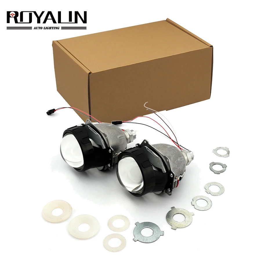 Najtaniej ROYALIN Bi obiektyw led projektora potężna moc 3.0 cal Hi reflektor z wiązką światła samochodu stylizacji dla H1 H4 H7 9005 9006 uniwersalny lampy samochodowe