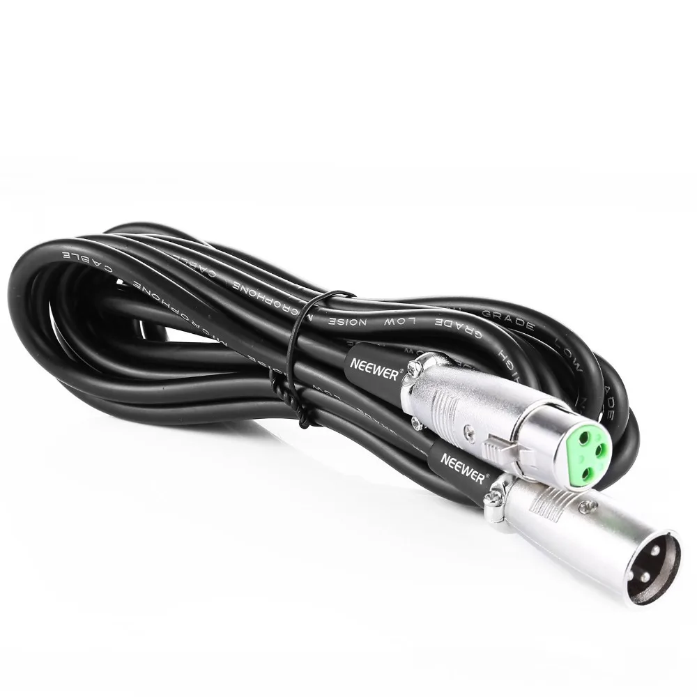 Neewer 20 футов/6 м экранированный 3 контактный XLR Штекерный разъем M/F аудио