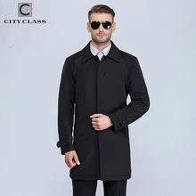 City class neue herren herbst mäntel mode lässig klassische trenchs fit drehen-unten kragen freies verschiffen für männlichen 1061-1