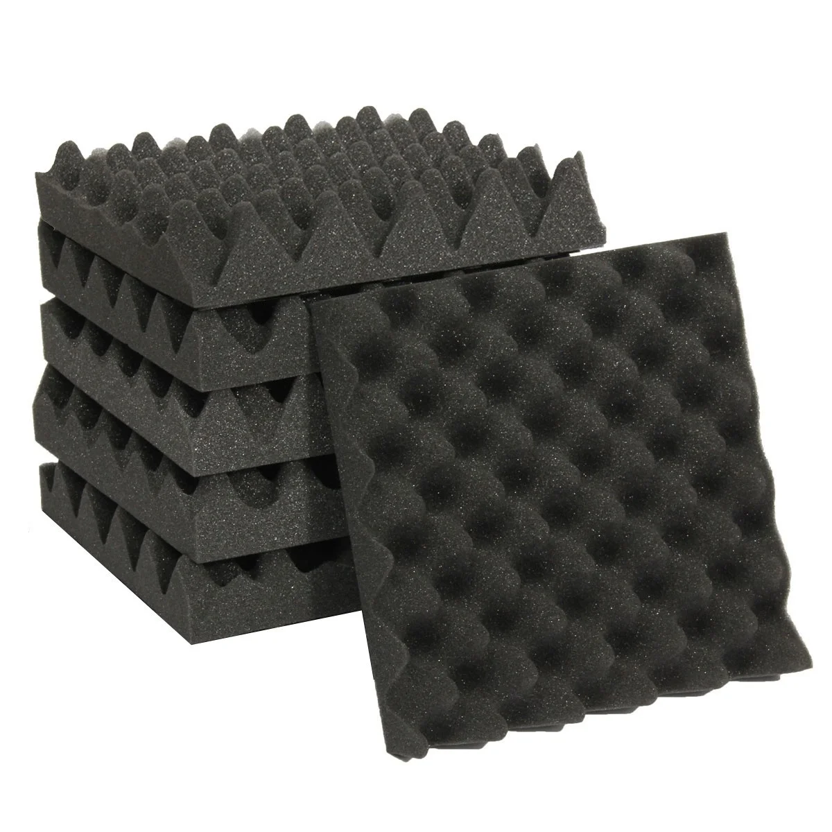 25X25X5cm Black Square Insulation Reduce Noise Sponge Foam Cotton 