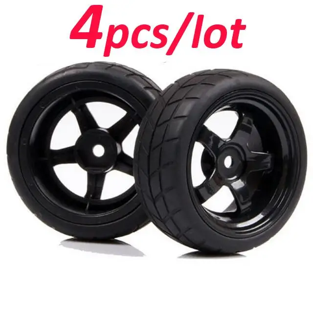 Best Price Free Shipping 4pcs 1/10 RC GP/EP On-road car tires on road car wheels tyre for 1/10 RC car model