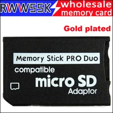 200 шт./лот Micro SD карта адаптер для MS карты позолоченный MS Pro Двойной переходник TF кард-ридер карта памяти до 16 Гб