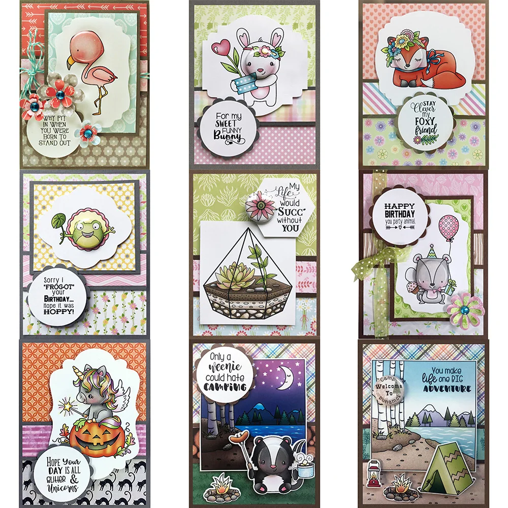 

20 styles Transparent Clear Rubber Stamp Silicone Scrapbooking Photo Album Decorative Stamp Sheet DIY Crafts