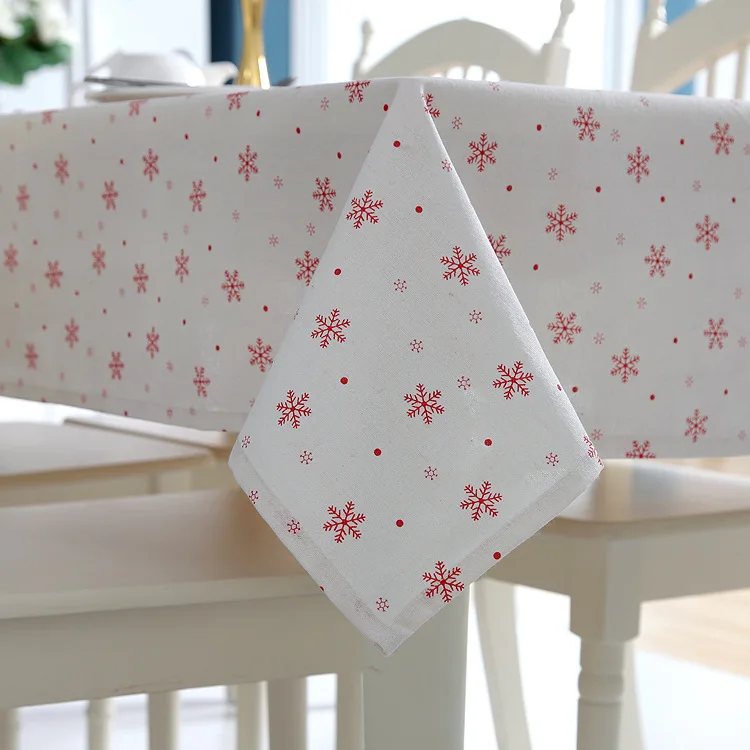

LYN&GY Tablecloth Decorative Party Merry Christmas Dinner Rectangular Printed Party Cartoon Dustproof Table Cover Dropshipping