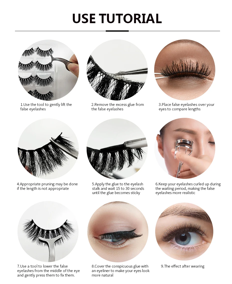 20 Pairs Mink Eyelashes Wholesale False Eyelashes Mink Lashes Wholesale False Lashes Makeup Eyelash Extensions maquiagem