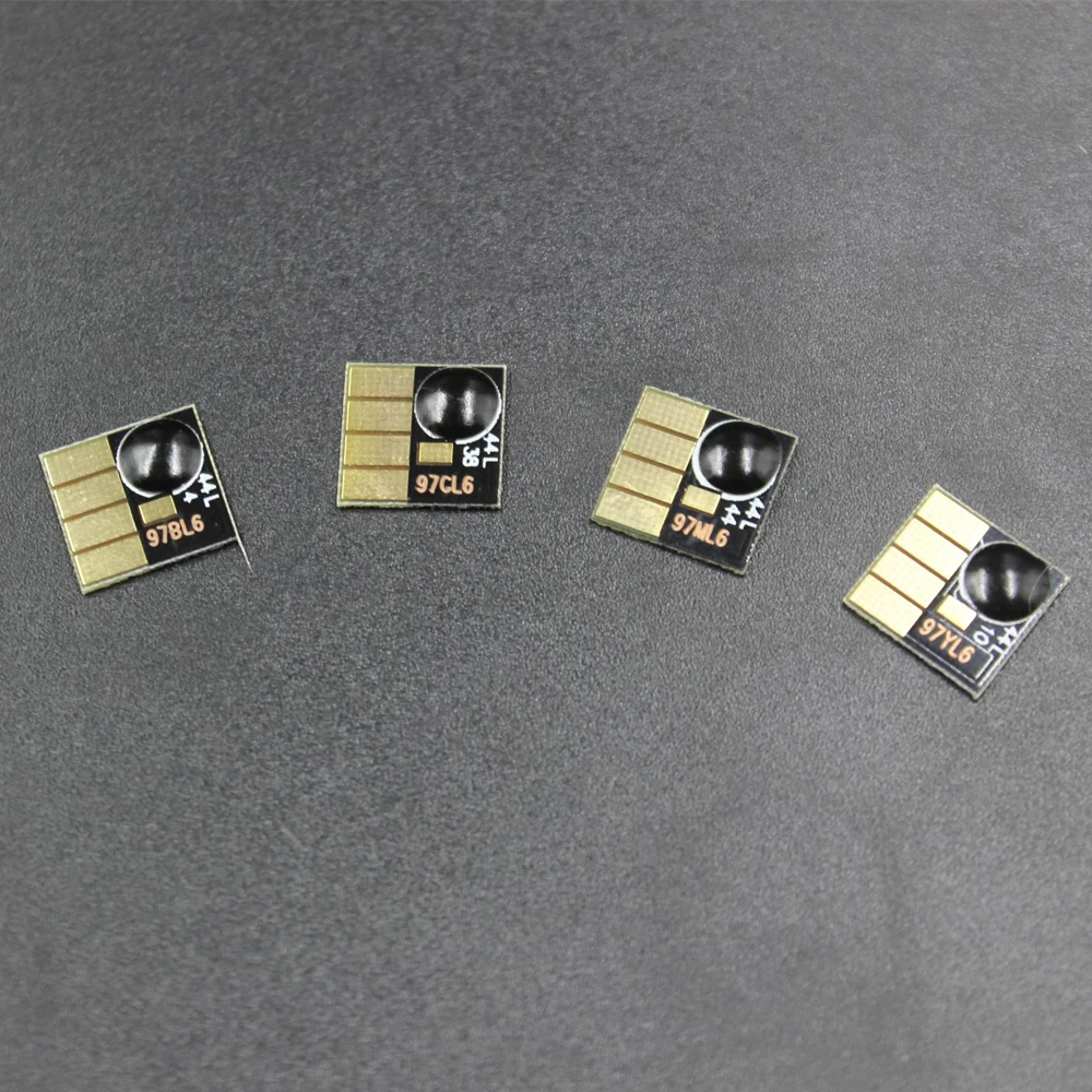 

CISSPLAZA 4pcs compatible for HP970 971 ink cartridge permanent chips for hp Officejet Pro X451dn X551dw X476dn X576dw printer