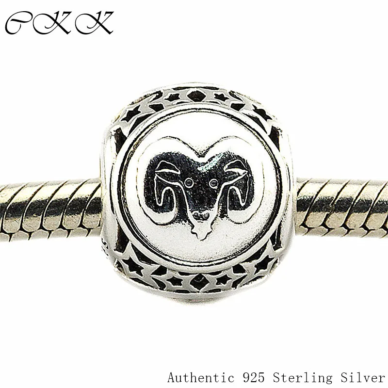 

Beads for Jewelry Making 100% 925 Sterling Silver Aries Star Sign Charm Fit Charms Bracelets DIY YL415