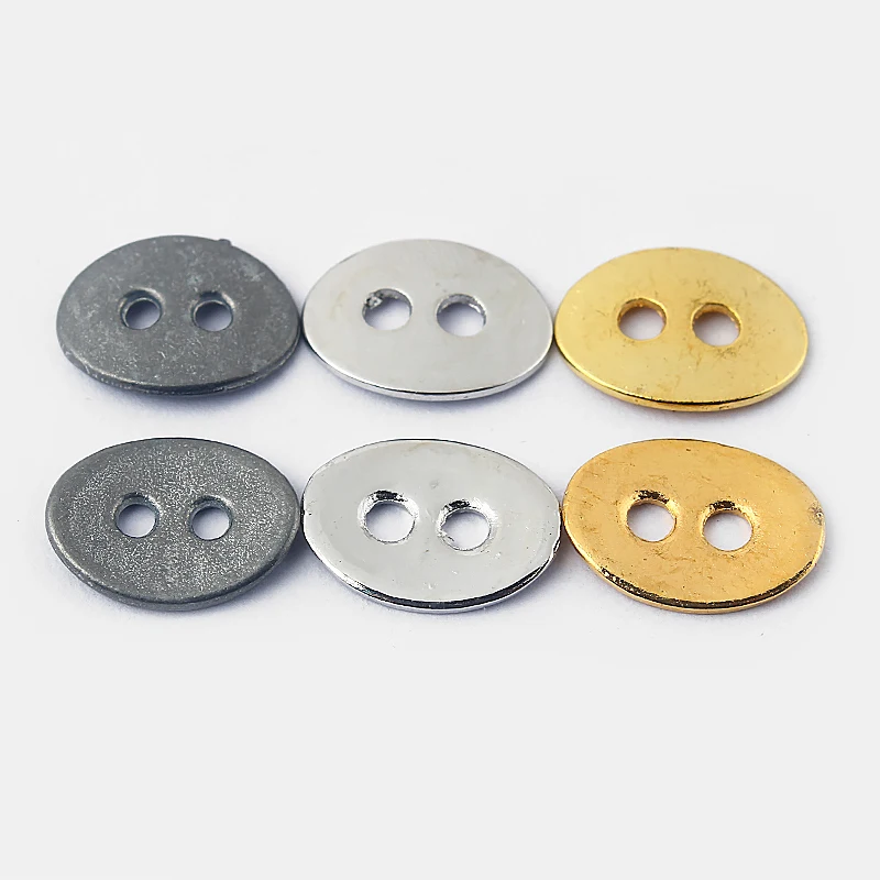 

20pcs Oval Alloy Charms Bracelet Button Connector for DIY Fashion Bracelet Jewelry Making Material