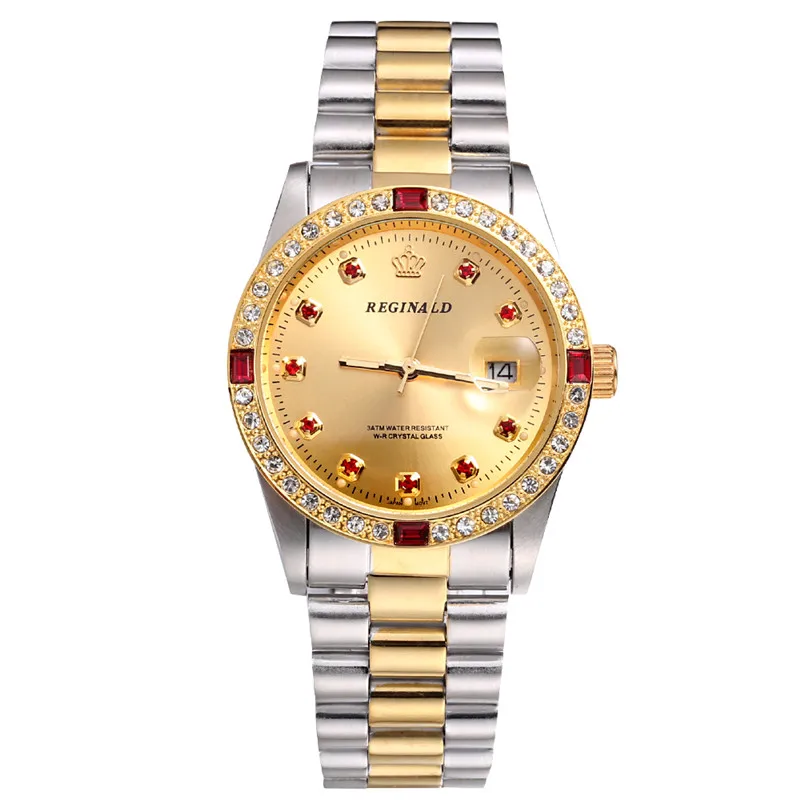 Мужские часы Топ бренд класса люкс Реджинальд часы мужские модные деловые кварцевые часы из нержавеющей стали аналоговые Мужские часы с датой