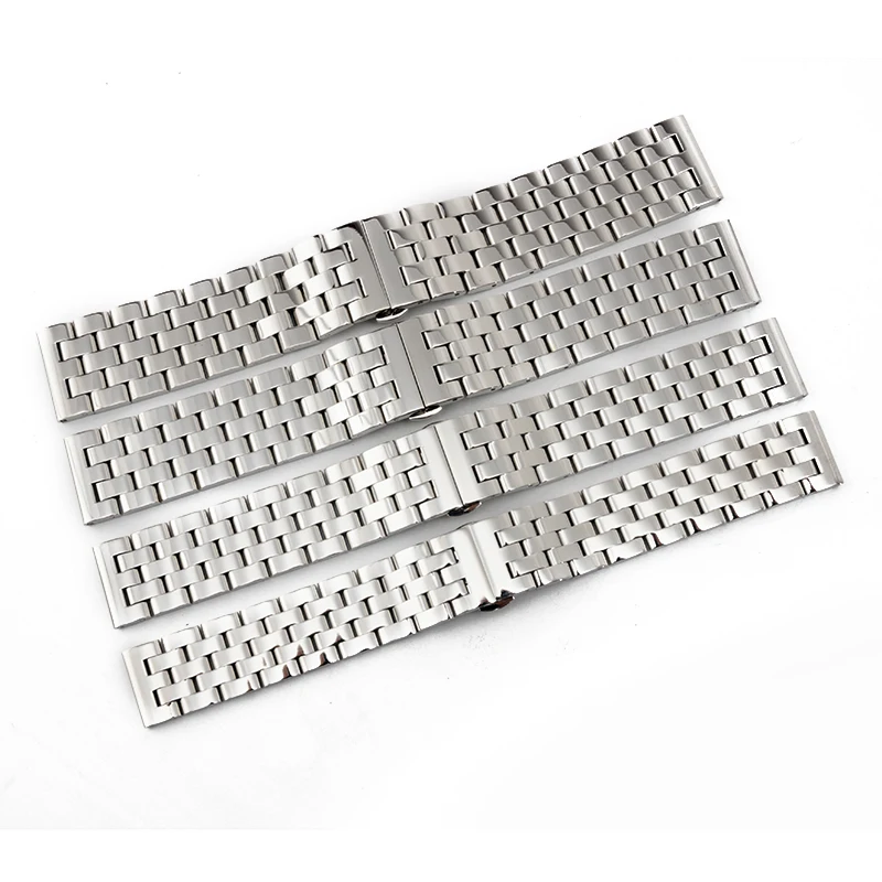 Shellhard 5 Colors Stainless Steel Watches Buckle Luxury Watch Band Strap Bracelet 20/22/24/26mm Replacement Solid Link Bracelet