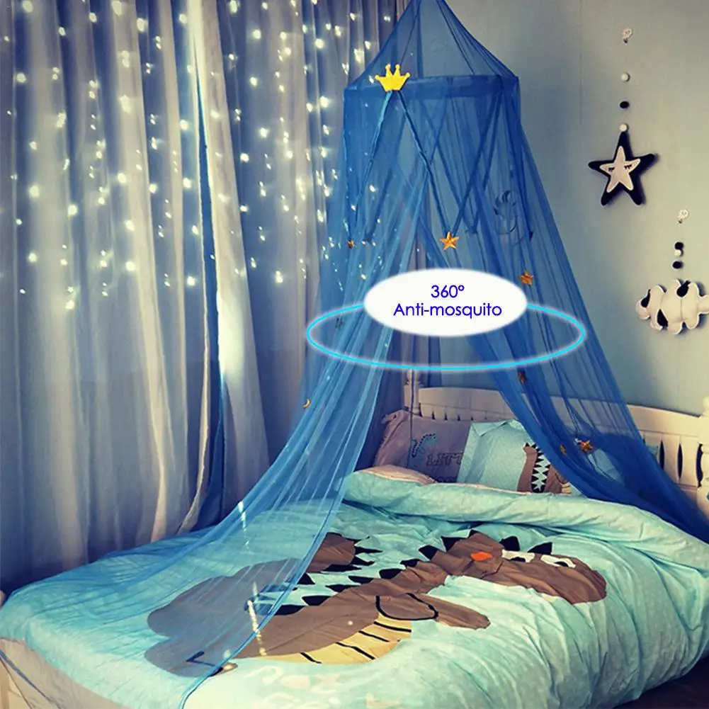 Детская купол сетки от комаров розовый балдахин Европейский стиль висит кровать кроватки сетки для детей