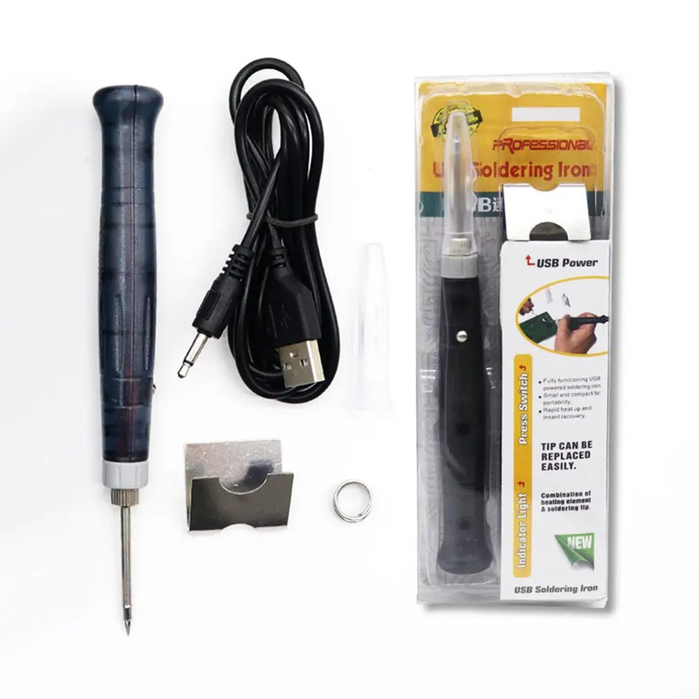 Mini Portable USB 5V 8W Electric Powered Soldering Iron Pen/Tip Touch Switch Adjustable Electric Soldering Iron Tools