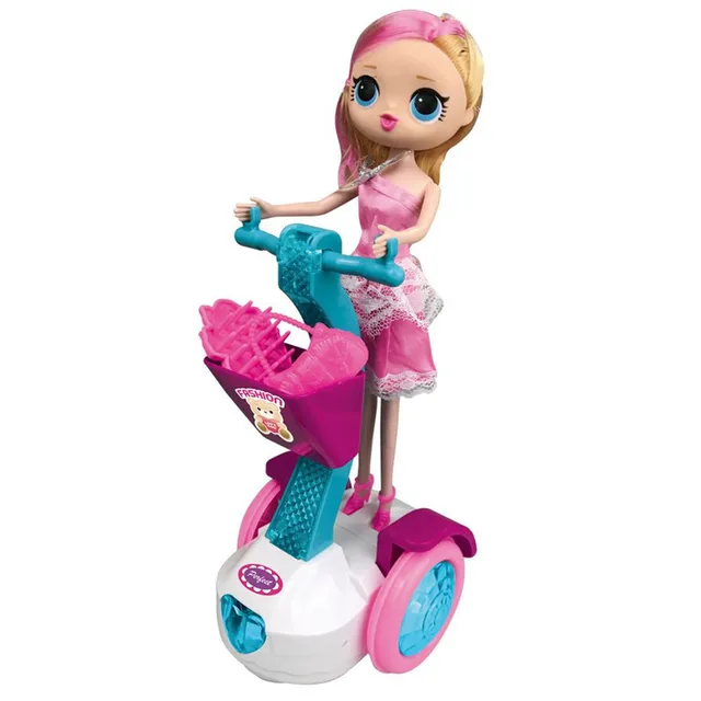 Rotary Electric Vehicle & Doll Set Suprised Princess Balancing Vehicle