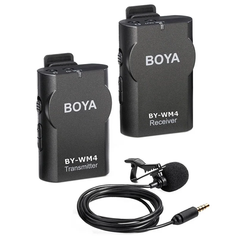 Универсальный беспроводной микрофон BOYA BY WM4 с монитором в режиме реального