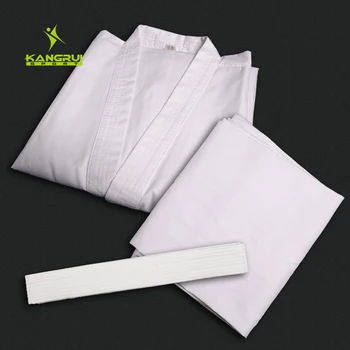 

Adult karate uniform breathable dobok taekwondo belt karate suit clothes for kids men white uniform free shipping