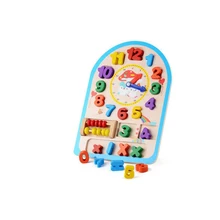 Мульти-функциональный деревянный часы строительный блок игрушки детства познавательное обучение Игрушки для раннего обучения инструмент для детей