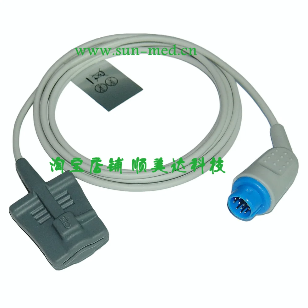 Совместимый с V24 датчик Spo2 для Philips Agilent HP Hewlett Packard Взрослый Мягкий Наконечник 3M