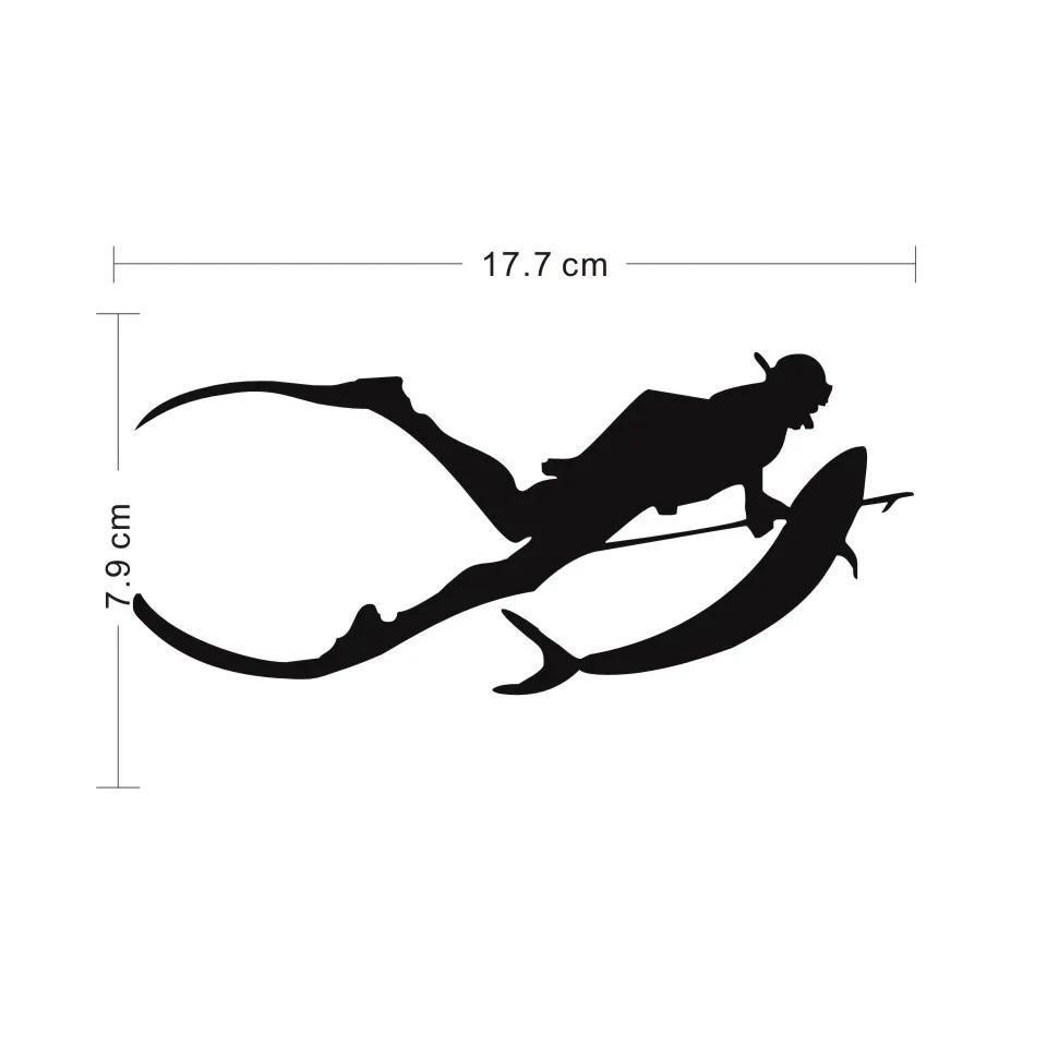 Cunymagos Free Diving SpearFishing Diving Snorkelling Vinyl Decal Sticker Car-styling Motorcycle Auto Wall Stickers 17.77 (2)