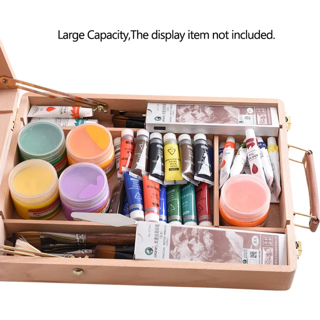 Wooden Easel for Painting Sketch Easel Drawing Table Box Oil Paint Laptop Accessories Painting Art Supplies For Artist Children 4