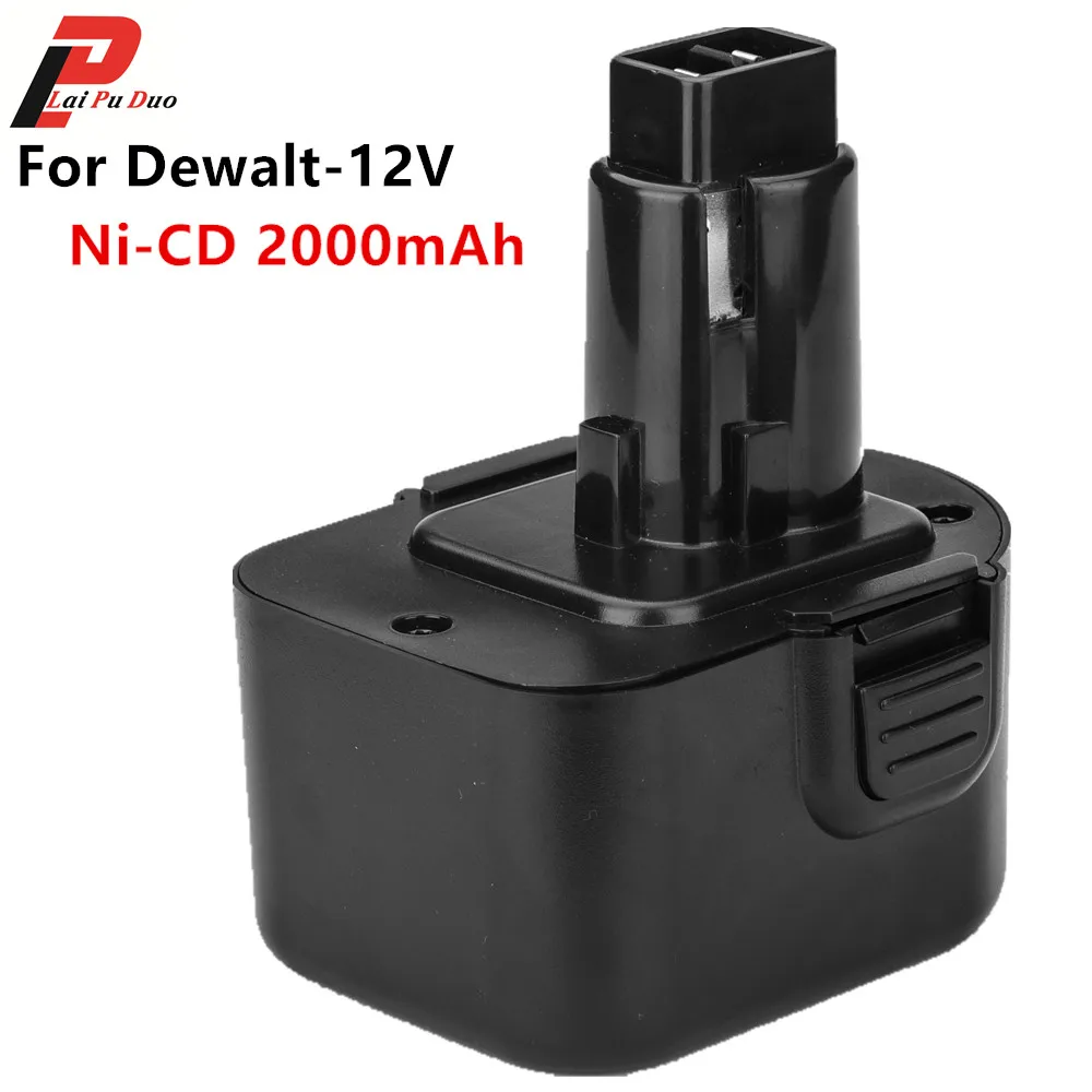12V 2000mAh Ni-CD Электроинструмент аккумуляторная батарея для Dewalt DW9071 DW9074 DE9037 DW9072 DE9075 |