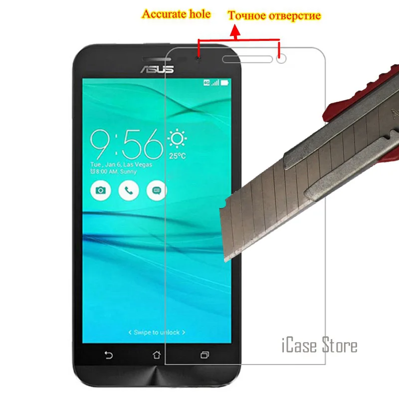 

For ASUS ZB500KL 9H Tempered Glass glas sklo For ASUS ZenFone GO ZB500KL Screen Protector Protective Film an on zb 500 kl 500kl