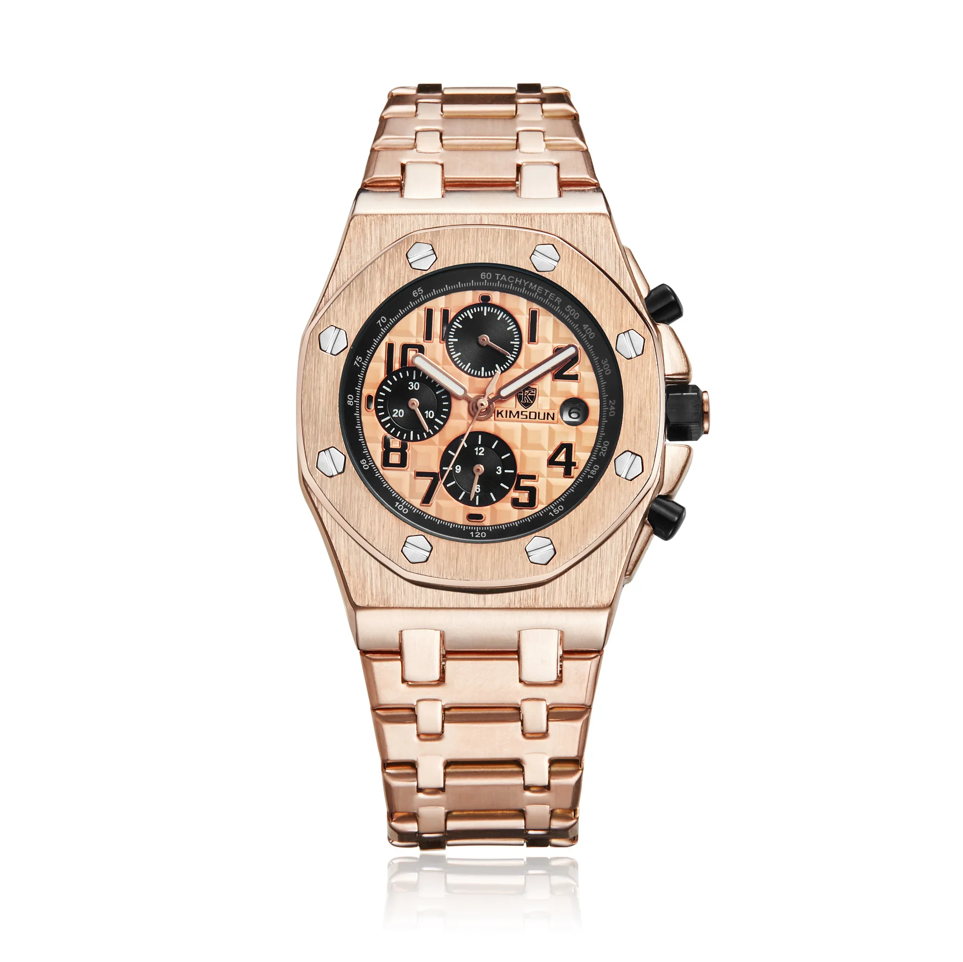 

Mens Watch Royal Oak Waterproof Automatic Mechanical Stainless Steel Men Watches Folding Clasp Top Brand KIMSDUN Multi-Function