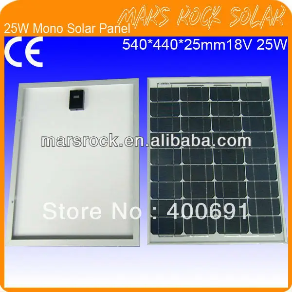 

25W 18V Monocrystalline Silicon Solar Panel Module