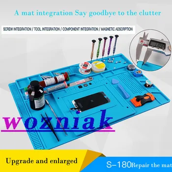 

S-180radio magnetic high temperature resistant silicone antistatic mat rubber gasket of mobile computer repair insulation pad