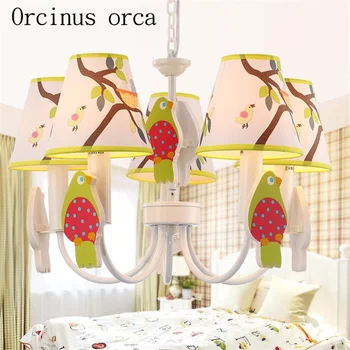 

Modern lovely warm children's room chandeliers boy bedroom Mediterranean creative iron garden led Chandelier free shipping