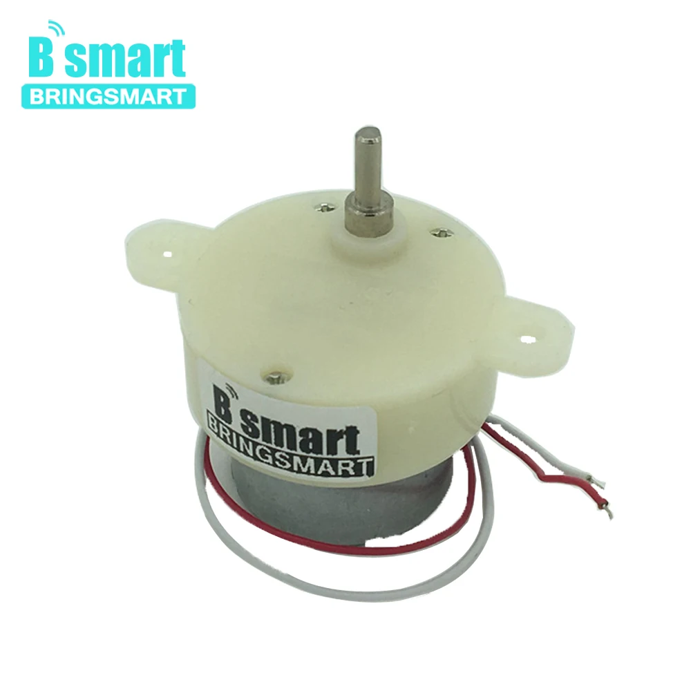 Bringsmart 300 мини мотор 3 в 12 об./мин DC редуктор Реверсивный вал длиной 10 мм микро