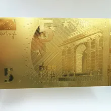 Евро 5 банкнота из золотой фольги Европа Золотые банкноты фольги покрытием художественная коллекция творческие подарки