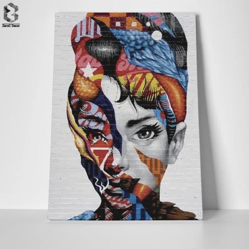 

Girl Portrait Art Posters and Prints Abstract Wall Art Canvas Oil Painting Printing Pictures For Living Room Home Decoration