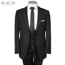 Мужские дизайнерские костюмы,, смокинг для жениха на одной пуговице, Мужская Свадебная одежда, одежда для выпускного(пиджак+ брюки+ галстук+ жилет
