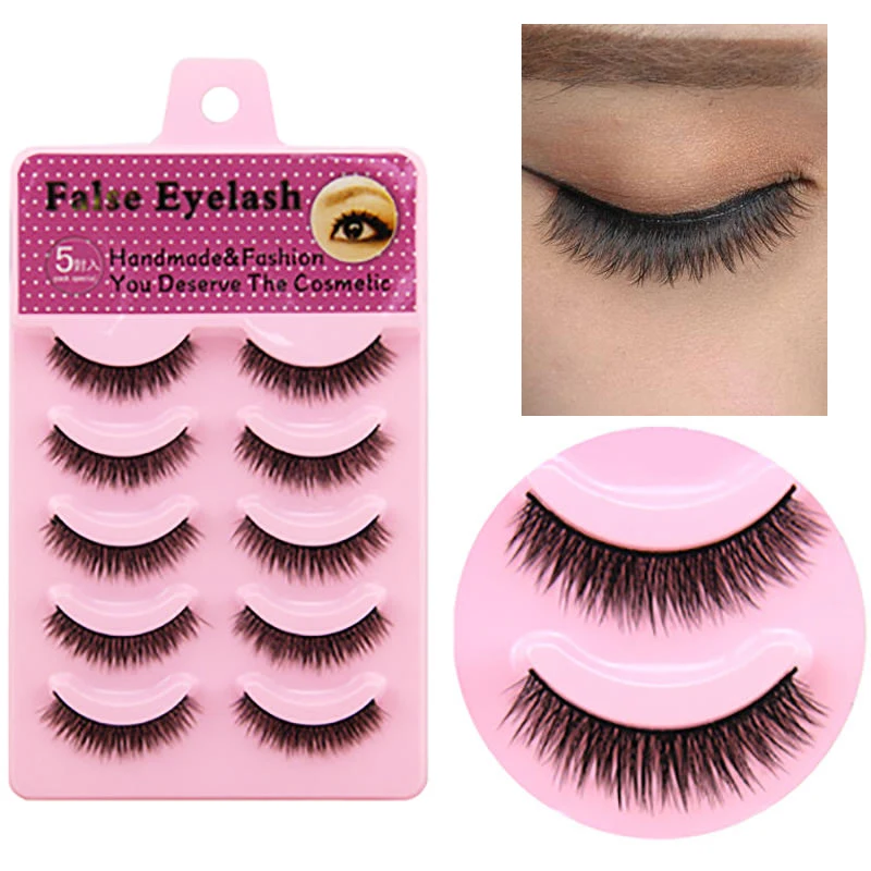 Shellhard 5Paris Fashion Handmade Fake Eyelash Natural Long Thick Eyelash Party Eye Lash For Makeup Tool