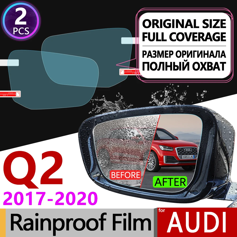 

2Pcs for Audi Q2 2017 2018 2019 2020 Full Cover Anti Fog Film Rearview Mirror Rainproof Foils Clear Films Accessories