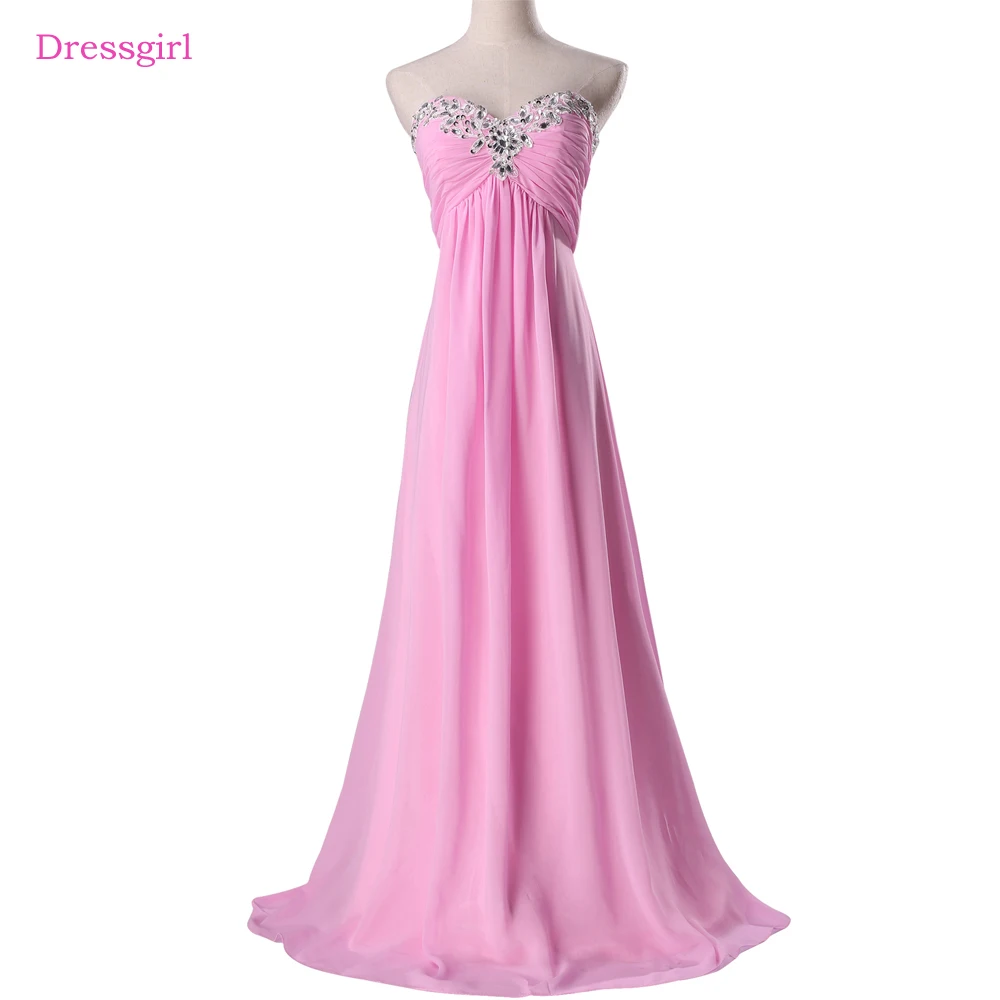 Pink Cheap Bridesmaid Dresses Under 50 A line Sweetheart Chiffon Lace