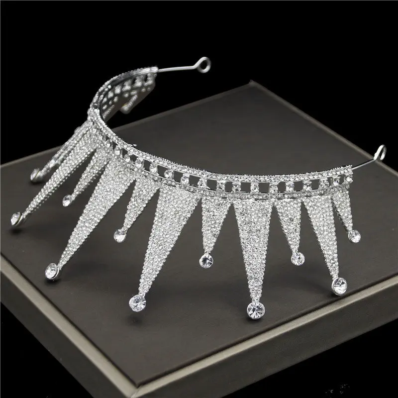 

Vintage Luxury Bride Crown Headband Bridal Tiaras and Crowns Queen Prom Dinner Wedding Hair Jewelry Head Accessories Pageant