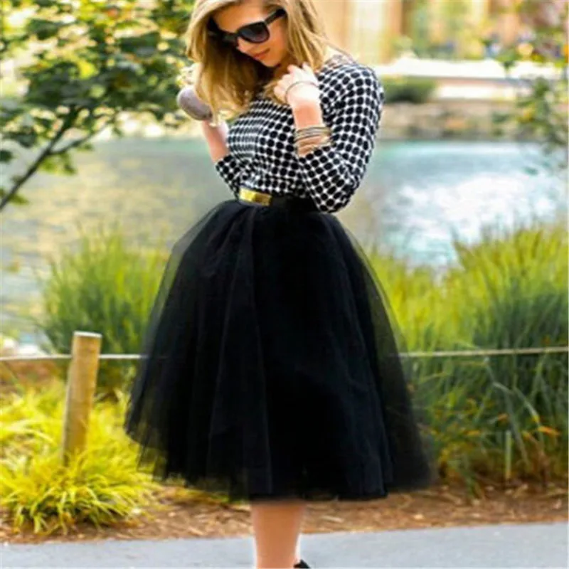 7 Слои Тюль skirtfashion Популярные Роскошные Очаровательные женские сапоги в стиле 50-х юбка-пачка бальное платье