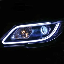 2017 2pcs 60cm 12V LED car day light flexible DRL automobiles turn signals light auto cob turning signal daytime running lights