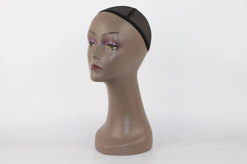 Realistic ABS Dummy female Mannequin Head For Wig Sunglass Scarf Jewelry Hat Display , Black Training Mannequin head (10)