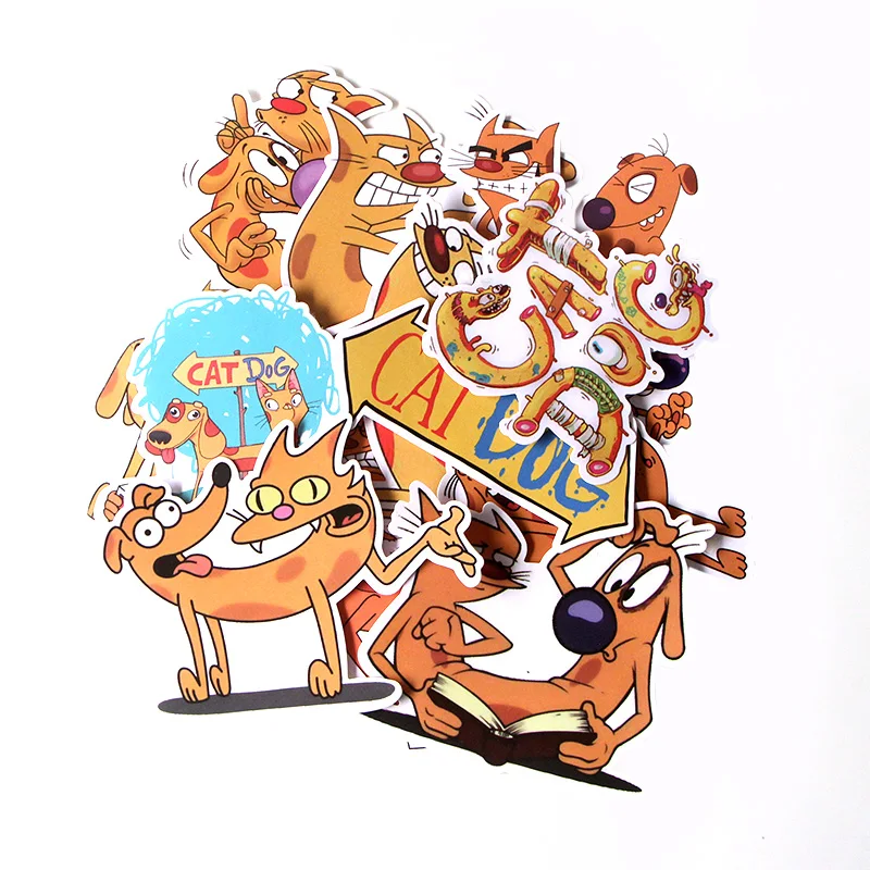 

14 Pcs/set DMLSKY Catdog Cute Funny Waterproof Scrapbooking for Car Luggage Laptop Decal Home Bedroom Diy Decoration M3420