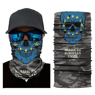 Мужская шея шарф маска для лица спортивные головные уборы реверсивный череп велосипед велосипедные банданы мотоцикл тюрбан ручная повязка бандана мужчины - Цвет: 9007-2