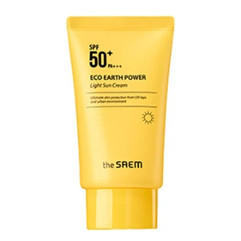 

THE SAEM Eco Earth Power Light Sun Cream SPF50+ PA+++ 50g Moisturizing Isolation Sunscreen Concealer BB Cream Korea Sun Lotion