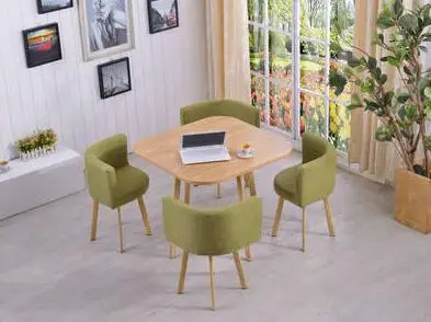 Простой стол для приема и стул, комбинированный стол для переговоров, стол для магазина и офисный Повседневный круглый стол, вечерние столы - Цвет: 2