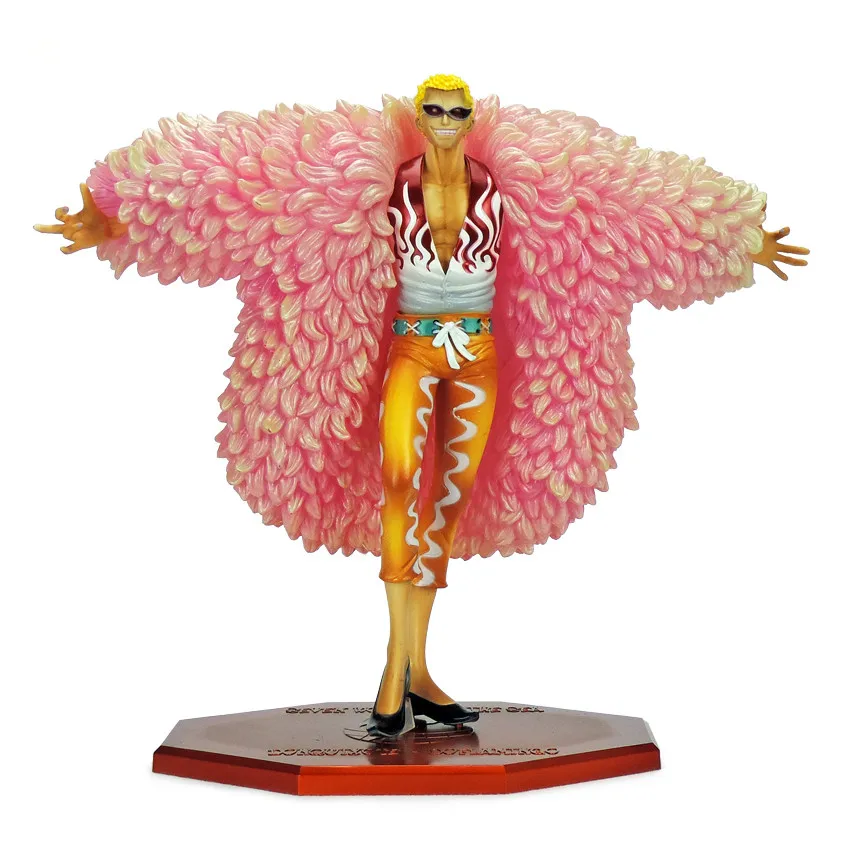 

26cm Anime ONE PIECE Doflamingo Head Changeable Model PVC Kids Popular Cool Decoration Action Figure Doll