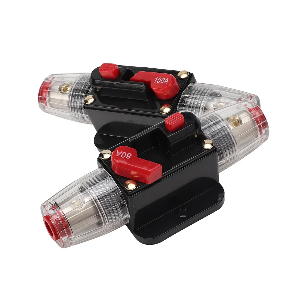 

Universal Circuit Breaker Auto 12V 20/30/40/50/60/80/100 Amp Car Boat Audio Manual Reset Circuit Breaker Switch Fuse Support