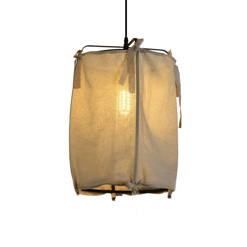 

modern hanging light Fabric Chandelier Customization Of Antique Linen Lamps Decorated By Japanese Restaurant Daily